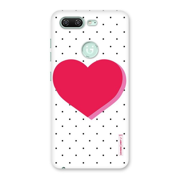 Pink Polka Heart Back Case for Gionee S10