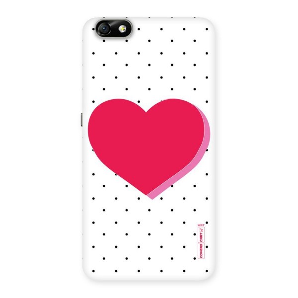 Pink Polka Heart Back Case for Honor 4X