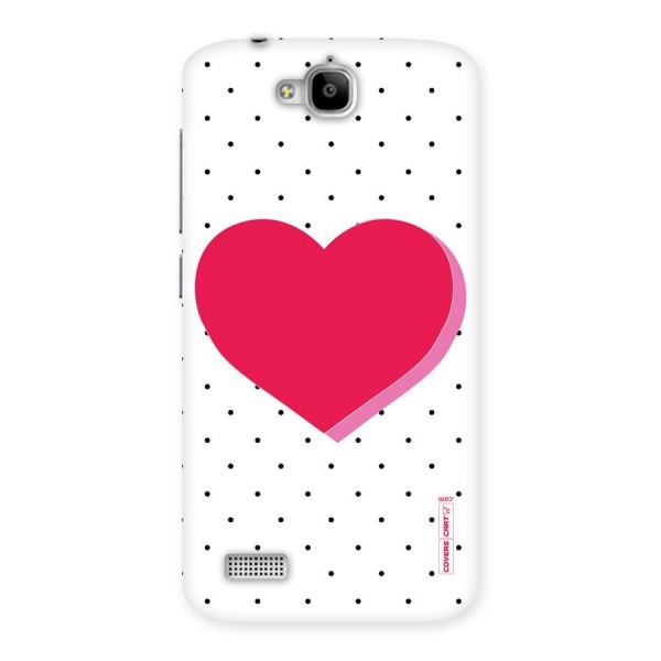 Pink Polka Heart Back Case for Honor Holly