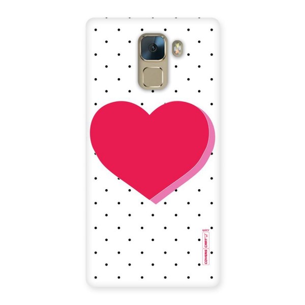 Pink Polka Heart Back Case for Huawei Honor 7