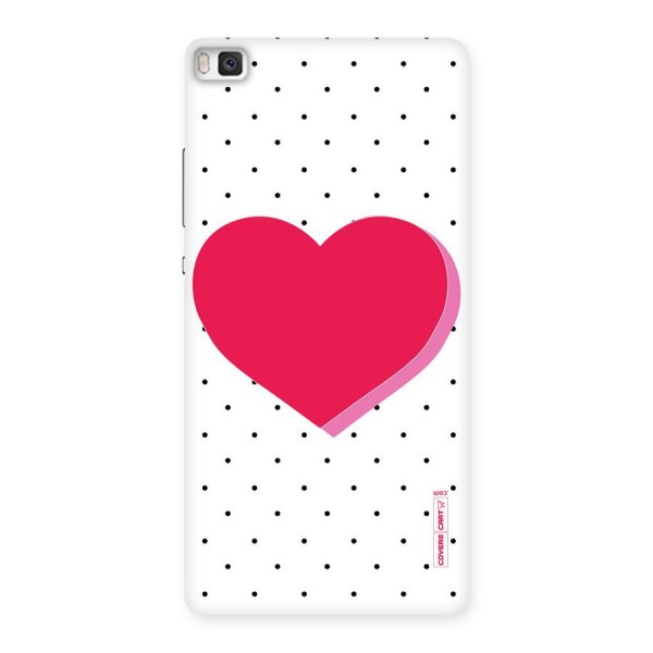 Pink Polka Heart Back Case for Huawei P8