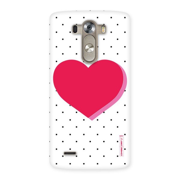 Pink Polka Heart Back Case for LG G3