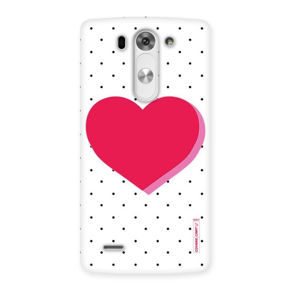 Pink Polka Heart Back Case for LG G3 Beat