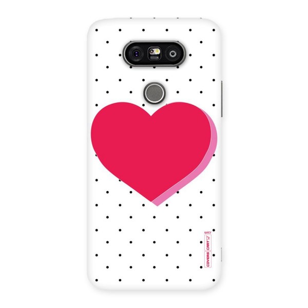 Pink Polka Heart Back Case for LG G5