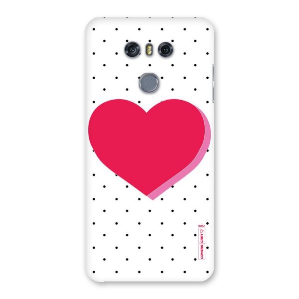 Pink Polka Heart Back Case for LG G6