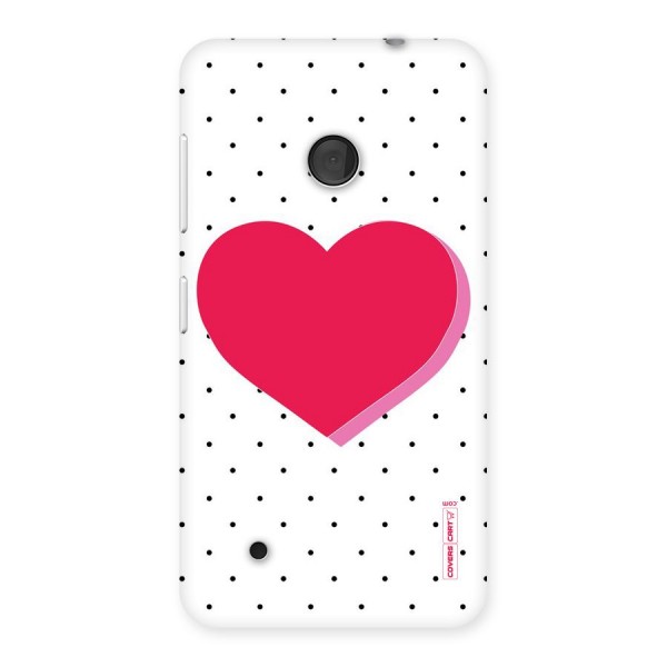 Pink Polka Heart Back Case for Lumia 530