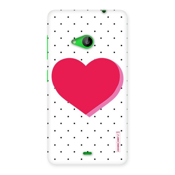 Pink Polka Heart Back Case for Lumia 535