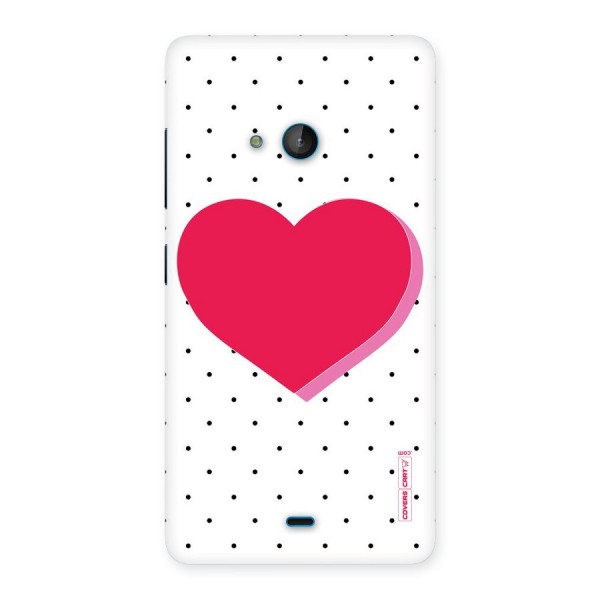 Pink Polka Heart Back Case for Lumia 540