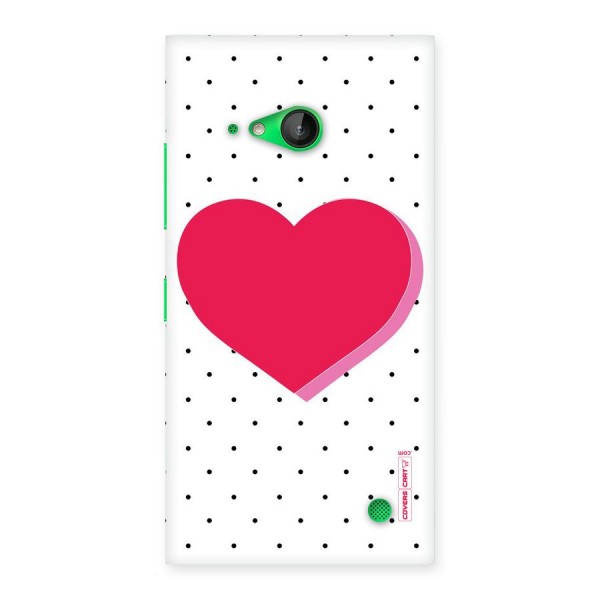 Pink Polka Heart Back Case for Lumia 730
