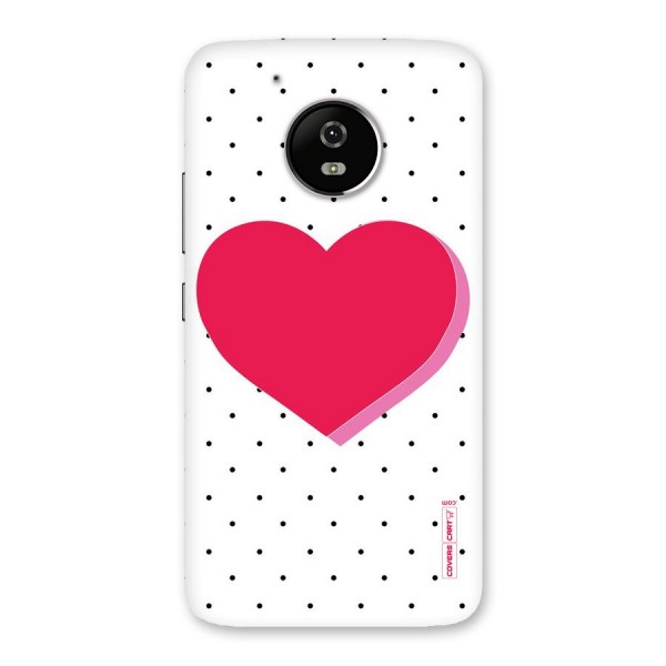 Pink Polka Heart Back Case for Moto G5