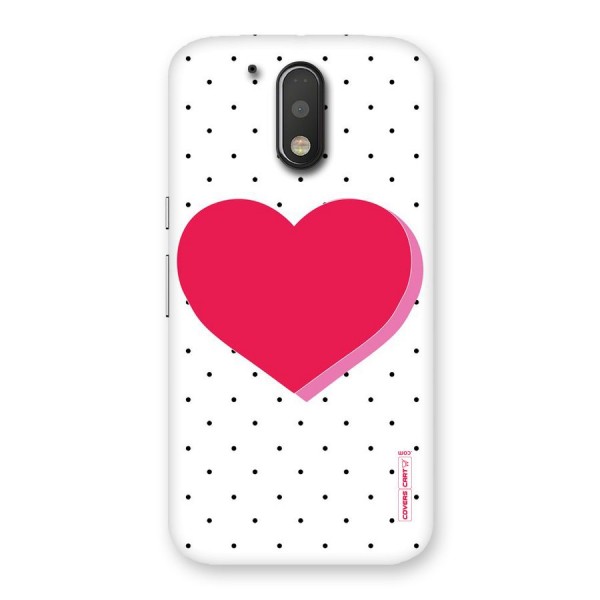 Pink Polka Heart Back Case for Motorola Moto G4