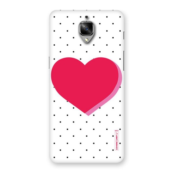 Pink Polka Heart Back Case for OnePlus 3
