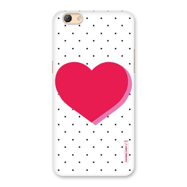 Pink Polka Heart Back Case for Oppo F3 Plus
