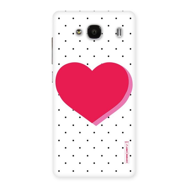 Pink Polka Heart Back Case for Redmi 2s