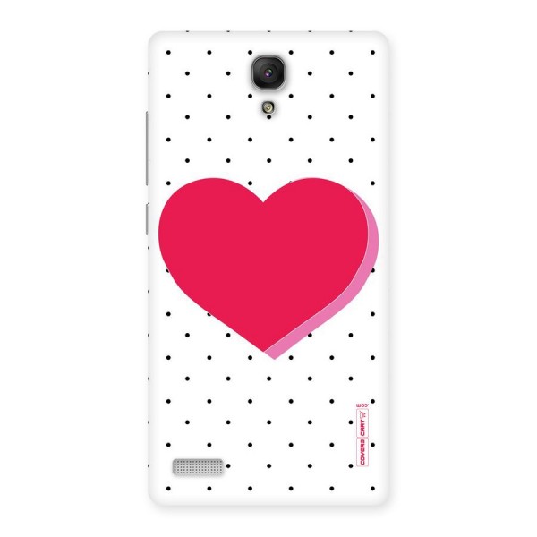 Pink Polka Heart Back Case for Redmi Note