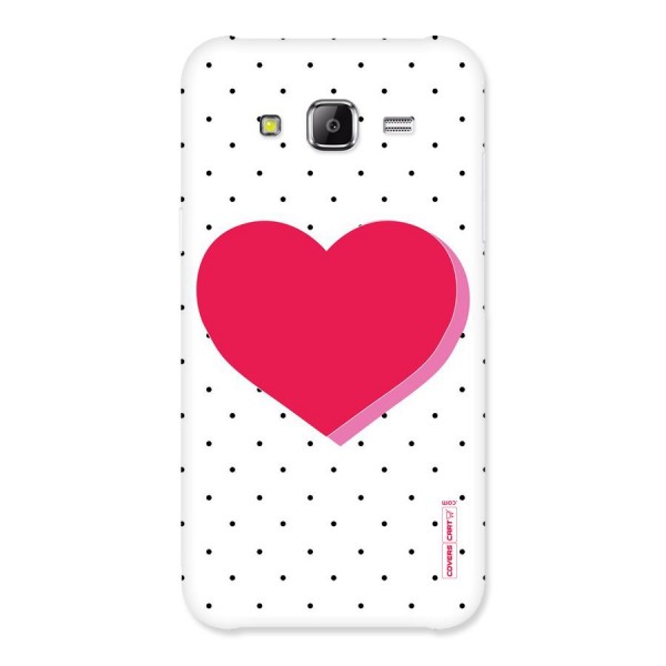 Pink Polka Heart Back Case for Samsung Galaxy J2 Prime