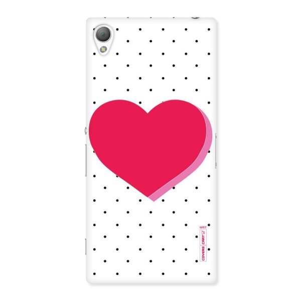 Pink Polka Heart Back Case for Sony Xperia Z3