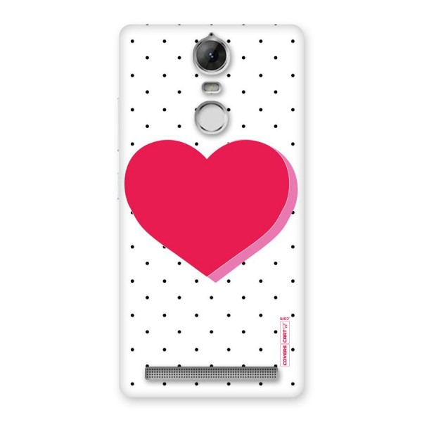 Pink Polka Heart Back Case for Vibe K5 Note
