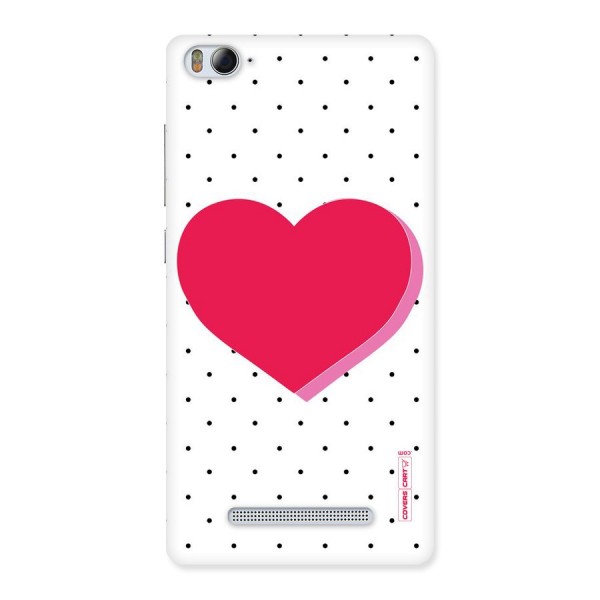 Pink Polka Heart Back Case for Xiaomi Mi4i