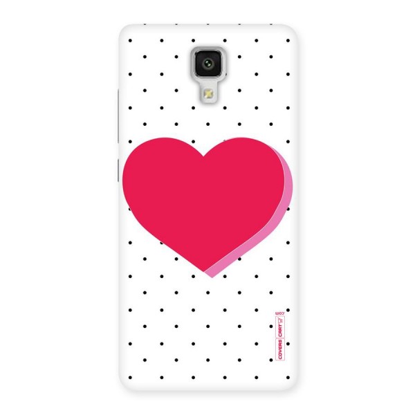 Pink Polka Heart Back Case for Xiaomi Mi 4
