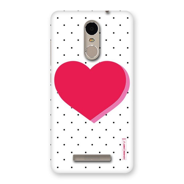 Pink Polka Heart Back Case for Xiaomi Redmi Note 3