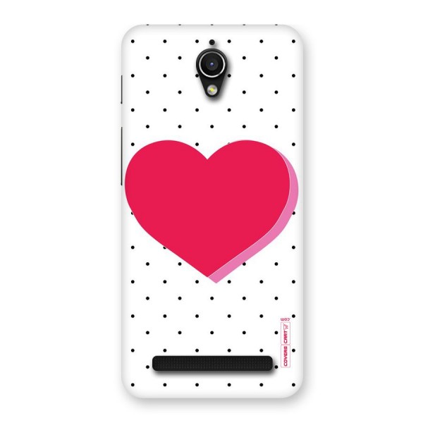 Pink Polka Heart Back Case for Zenfone Go