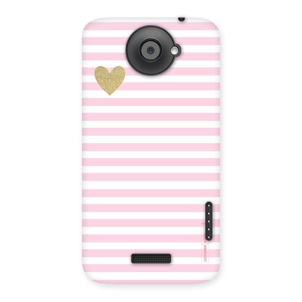 Pink Stripes Back Case for HTC One X