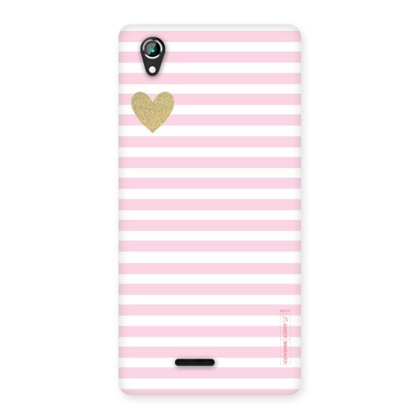 Pink Stripes Back Case for Lava Iris 800