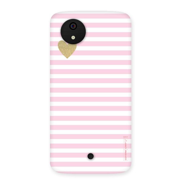Pink Stripes Back Case for Micromax Canvas A1