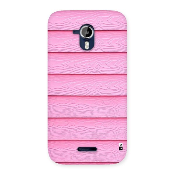 Pink Wood Back Case for Micromax Canvas Magnus A117