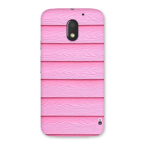 Pink Wood Back Case for Moto E3 Power