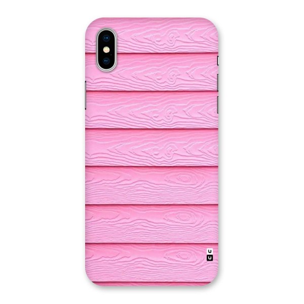 Pink Wood Back Case for iPhone X