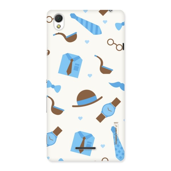 Pipe Hat Watch Pattern Back Case for Sony Xperia T3
