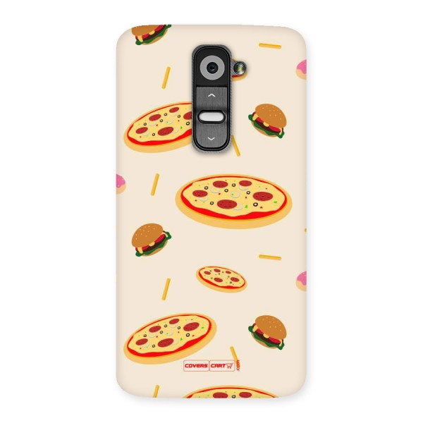 Pizza and Burger Love Back Case for LG G2