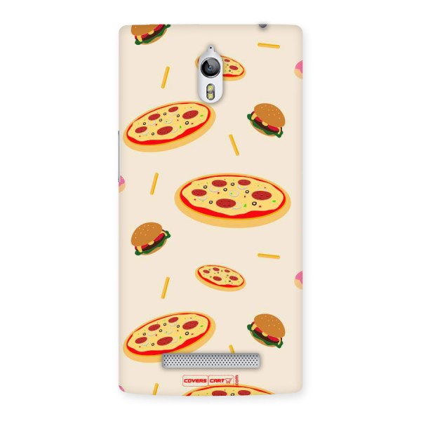 Pizza and Burger Love Back Case for Oppo Find 7