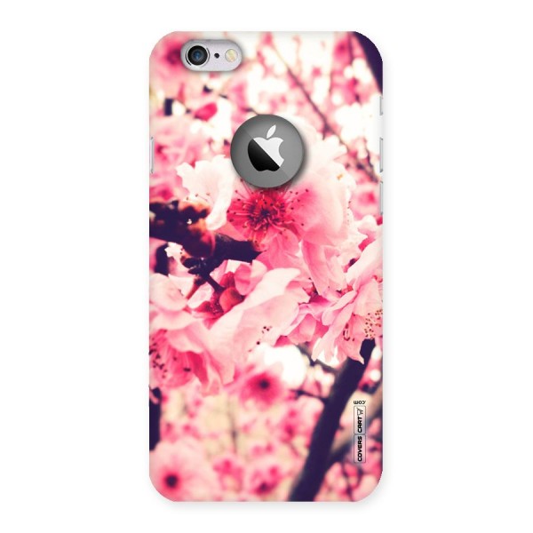 Pretty Pink Flowers Back Case for iPhone 6 Logo Cut