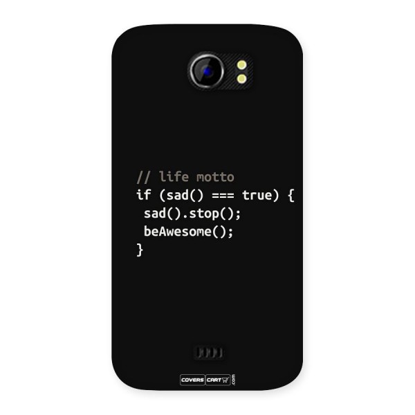 Programmers Life Back Case for Micromax Canvas 2 A110