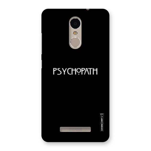 Psycopath Alert Back Case for Xiaomi Redmi Note 3