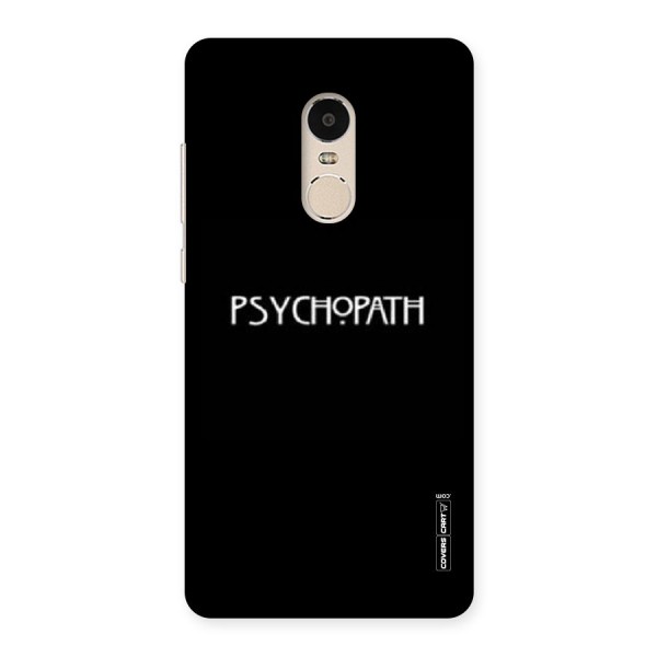 Psycopath Alert Back Case for Xiaomi Redmi Note 4