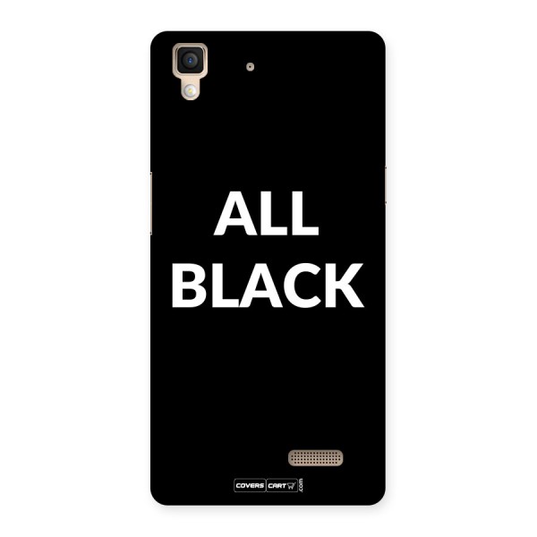 Raftaar All Black Back Case for Oppo R7