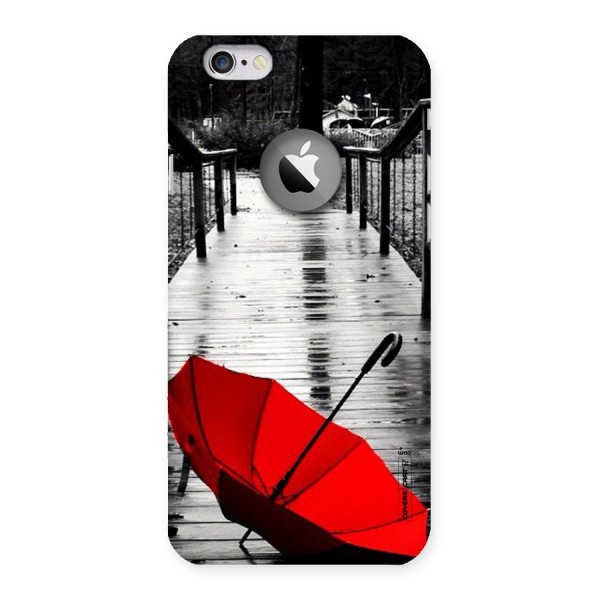 Rainy Red Umbrella Back Case for iPhone 6 Logo Cut