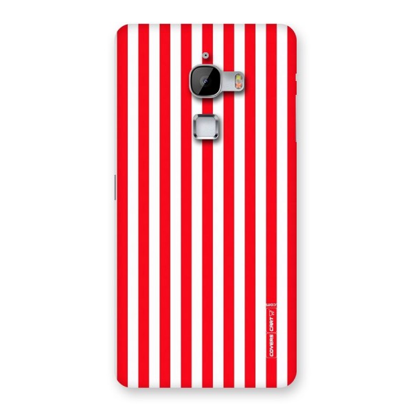 Red And White Straight Stripes Back Case for LeTv Le Max