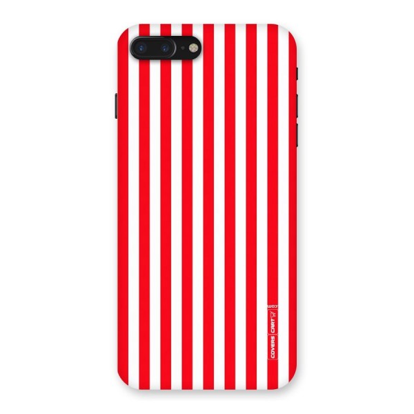 Red And White Straight Stripes Back Case for iPhone 7 Plus
