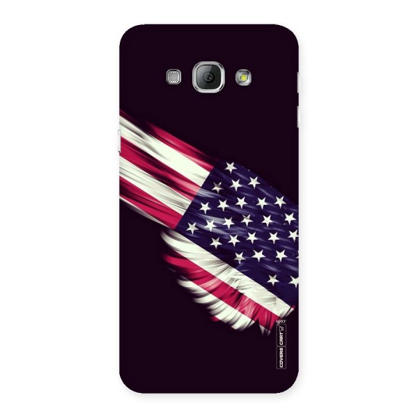 Red And White Stripes Stars Back Case for Galaxy A8