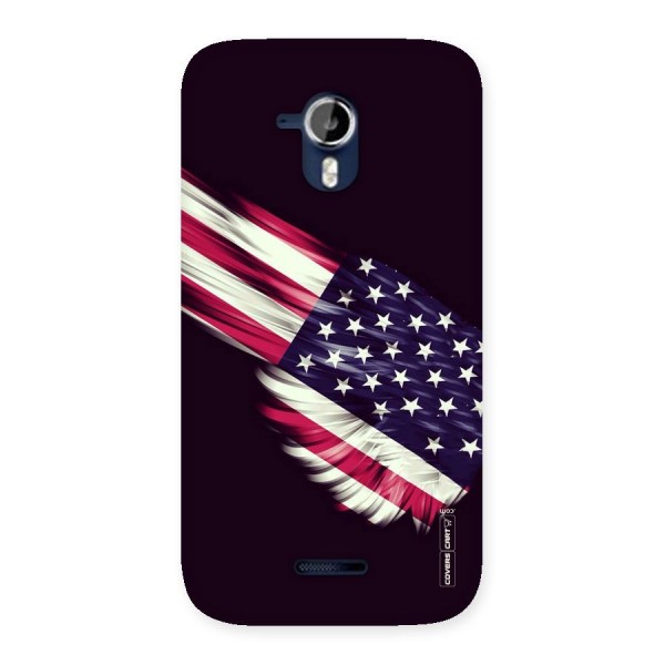 Red And White Stripes Stars Back Case for Micromax Canvas Magnus A117