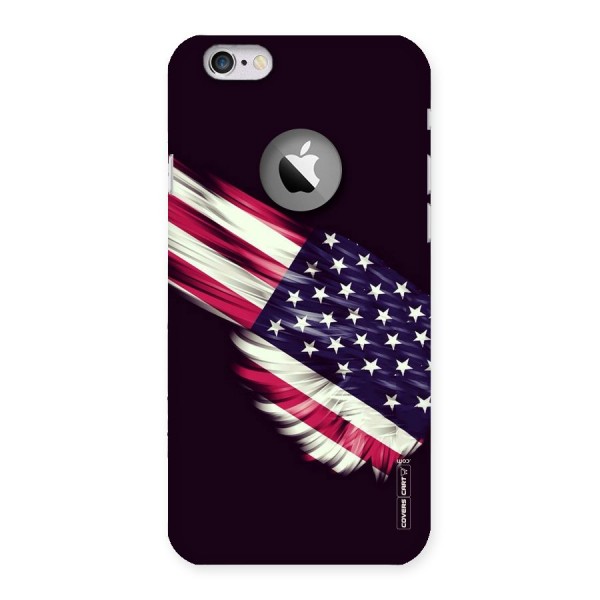 Red And White Stripes Stars Back Case for iPhone 6 Logo Cut