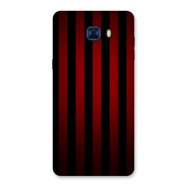 Red Black Stripes Back Case for Galaxy C7 Pro