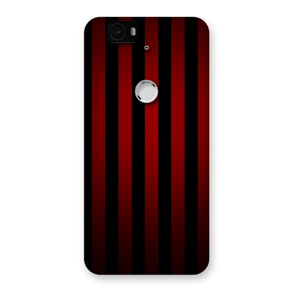 Red Black Stripes Back Case for Google Nexus-6P