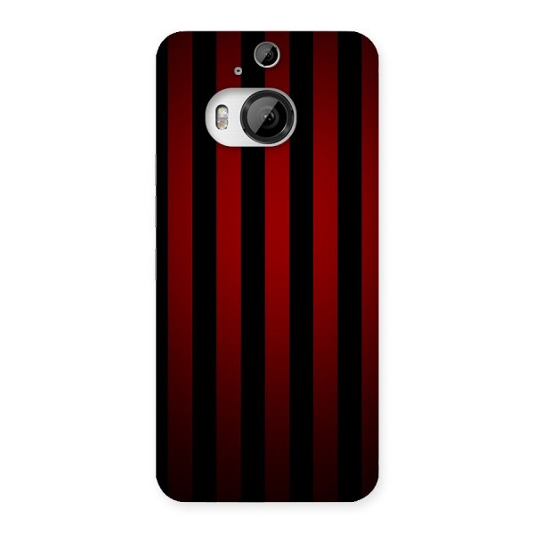 Red Black Stripes Back Case for HTC One M9 Plus