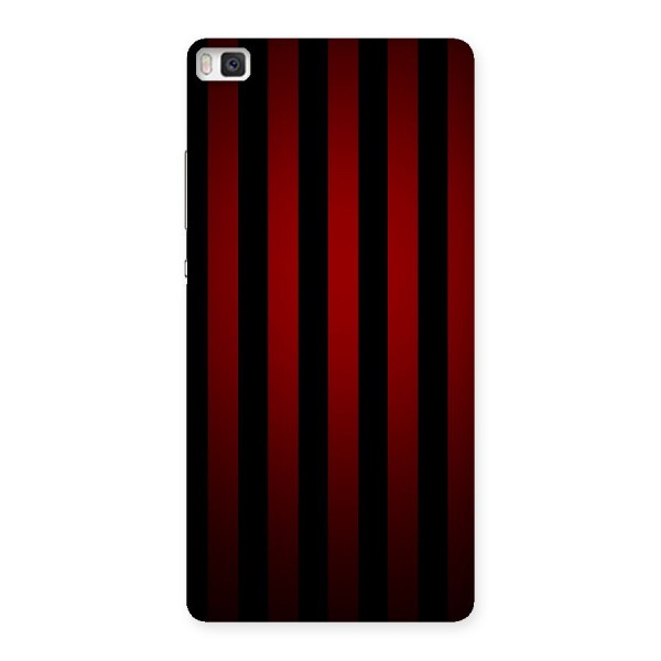 Red Black Stripes Back Case for Huawei P8